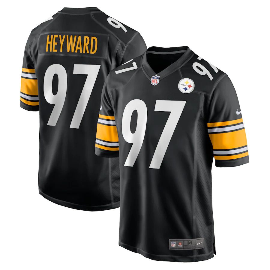 Men Pittsburgh Steelers 97 Cameron Heyward Nike Black Game Team NFL Jersey